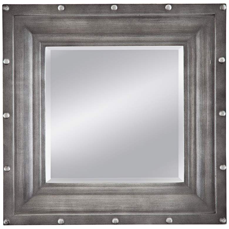 Image 1 Dayton Antique Pewter 24 inch Square Wall Mirror