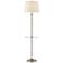 Dayton Satin Nickel Floor Lamp with Glass Tray Table