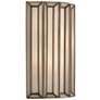 Daze 11 3/4" High Antique Brass and White Glass Wall Sconce