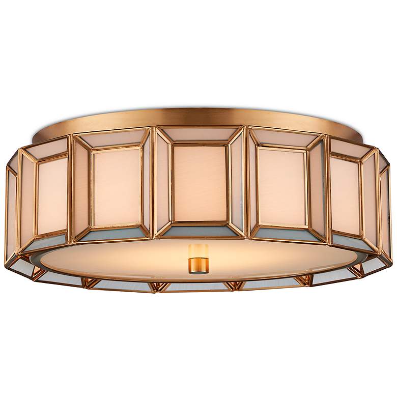 Image 1 Daze 18 1/2" Wide Antique Brass LED Ceiling Light