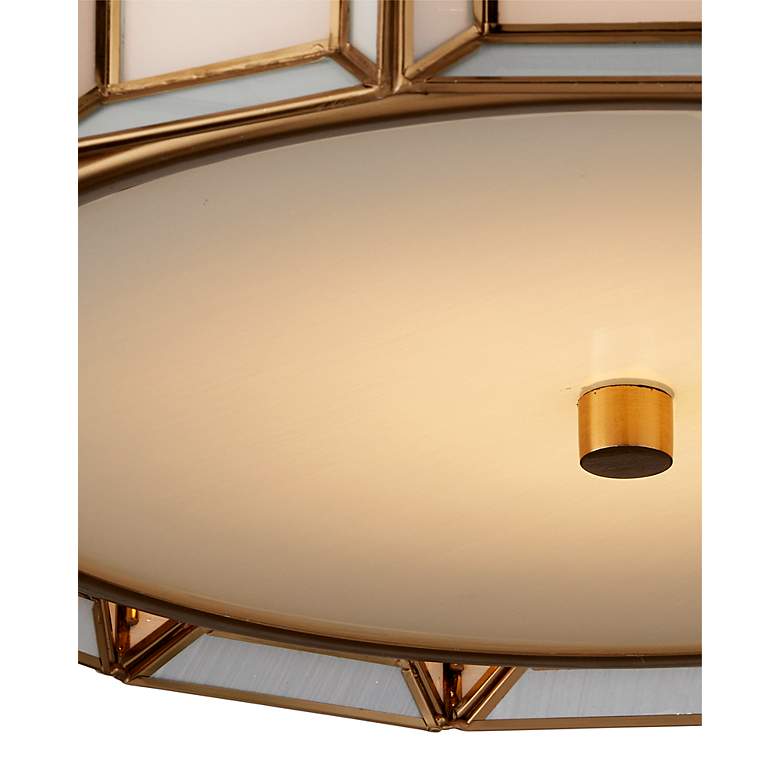 Image 2 Daze 18 1/2" Wide Antique Brass LED Ceiling Light more views