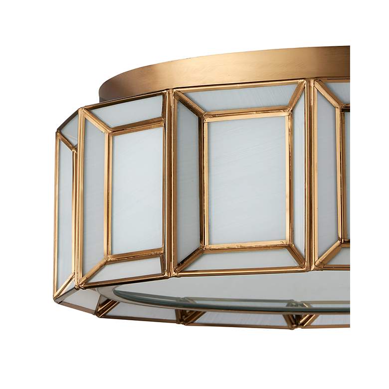Image 3 Daze 18 1/2" Wide Antique Brass LED Ceiling Light more views