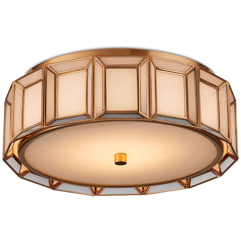 Image 4 Daze 18 1/2" Wide Antique Brass LED Ceiling Light more views
