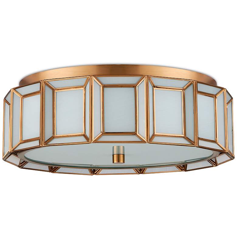 Image 5 Daze 18 1/2" Wide Antique Brass LED Ceiling Light more views