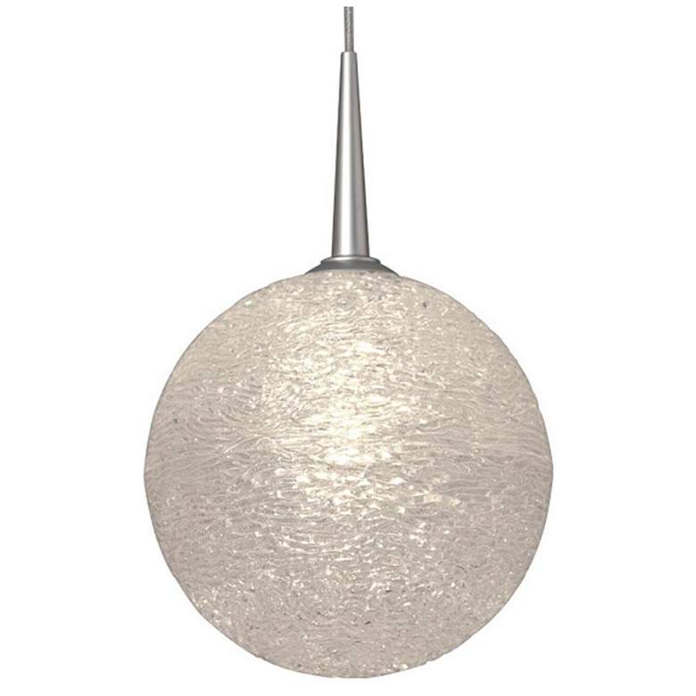 Image 1 Dazzle 1 LED Pendant - Matte Chrome Finish - Clear Glass Shade