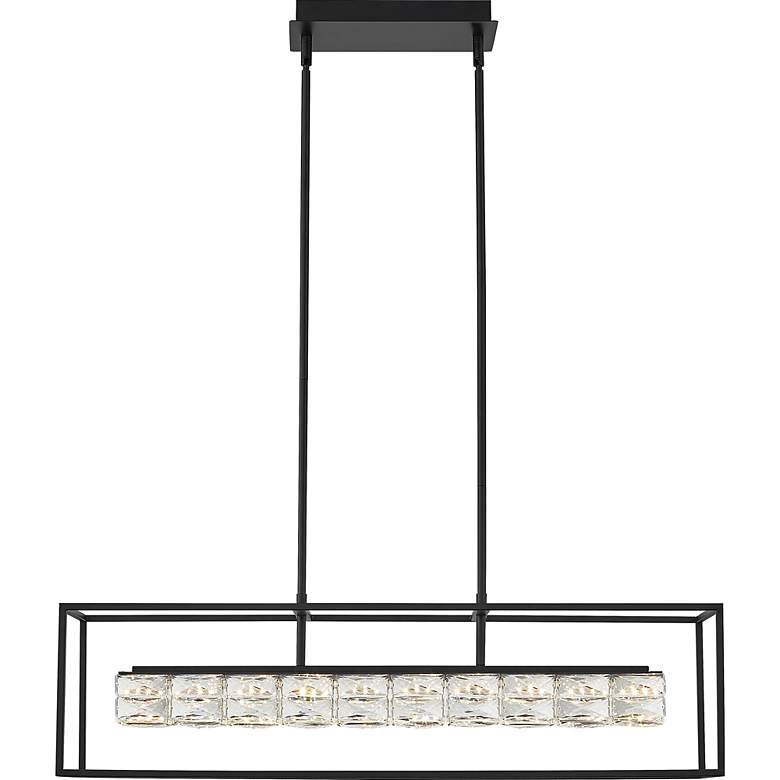 Image 5 Dazzle 35 1/2" Wide Matte Black LED Island Pendant more views