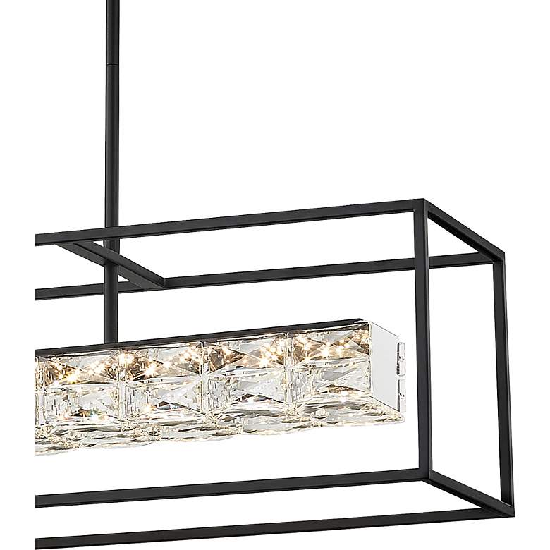 Image 7 Dazzle 35 1/2" Wide Matte Black LED Island Pendant more views