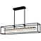 Dazzle 48"W Matte Black and Crystal LED Linear Chandelier