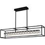2_Dazzle 48"W Matte Black and Crystal LED Linear Chandelier more views