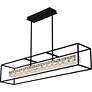 4_Dazzle 48"W Matte Black and Crystal LED Linear Chandelier more views