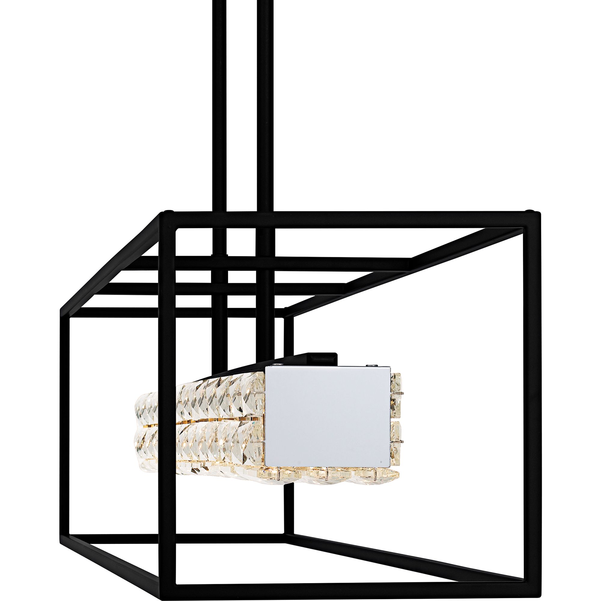 Image 5 Dazzle 48"W Matte Black and Crystal LED Linear Chandelier more views