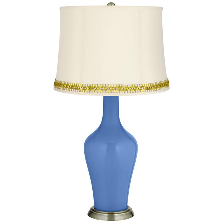 Image 1 Dazzle Anya Table Lamp with Open Weave Trim