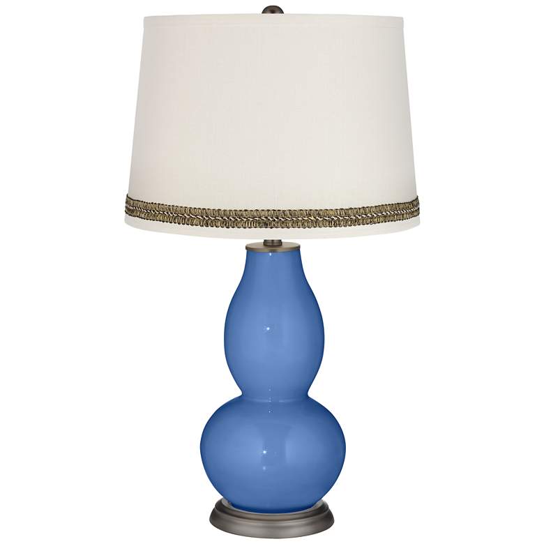 Image 1 Dazzle Double Gourd Table Lamp with Wave Braid Trim