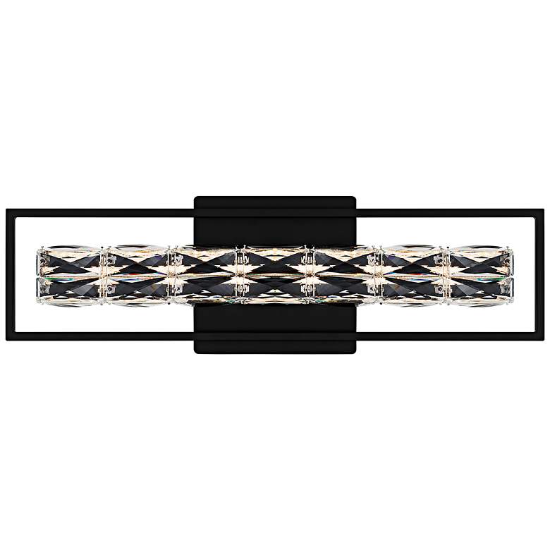 Image 1 Dazzle Integrated LED Matte Black Bath Light with CCT Switch