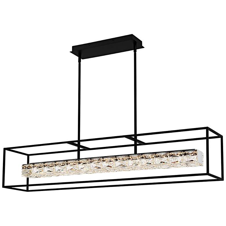 Image 1 Dazzle Integrated LED Matte Black Linear Chandelier