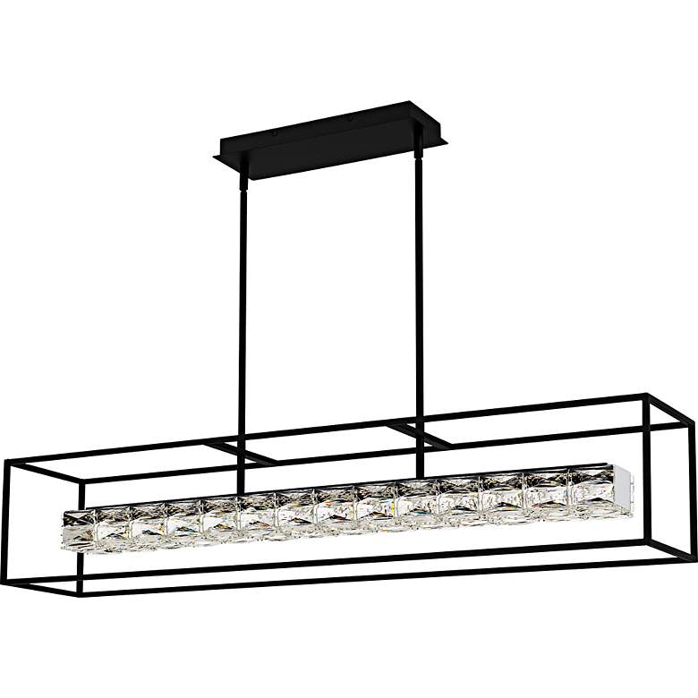 Image 2 Dazzle Integrated LED Matte Black Linear Chandelier more views