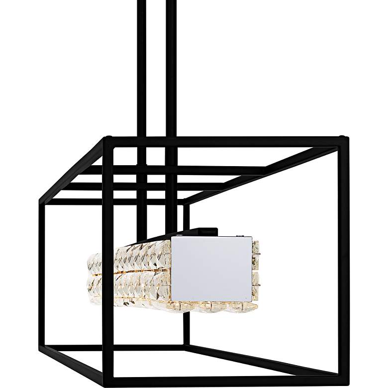 Image 5 Dazzle Integrated LED Matte Black Linear Chandelier more views