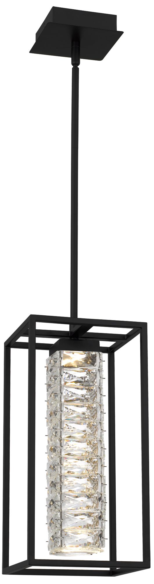 Dazzle Integrated LED Matte Black Mini Pendant Light