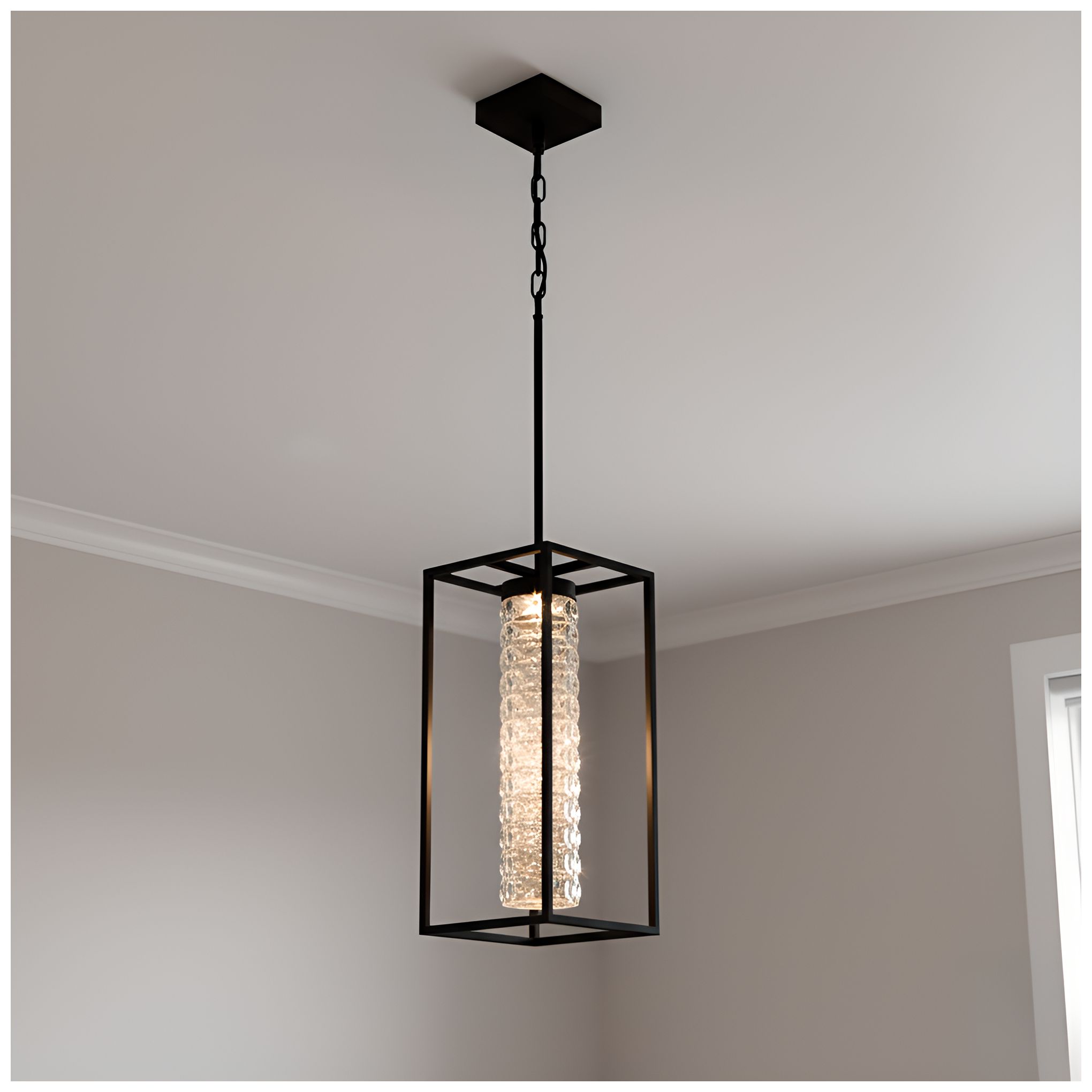 Dazzle Integrated LED Matte Black Mini Pendant Light