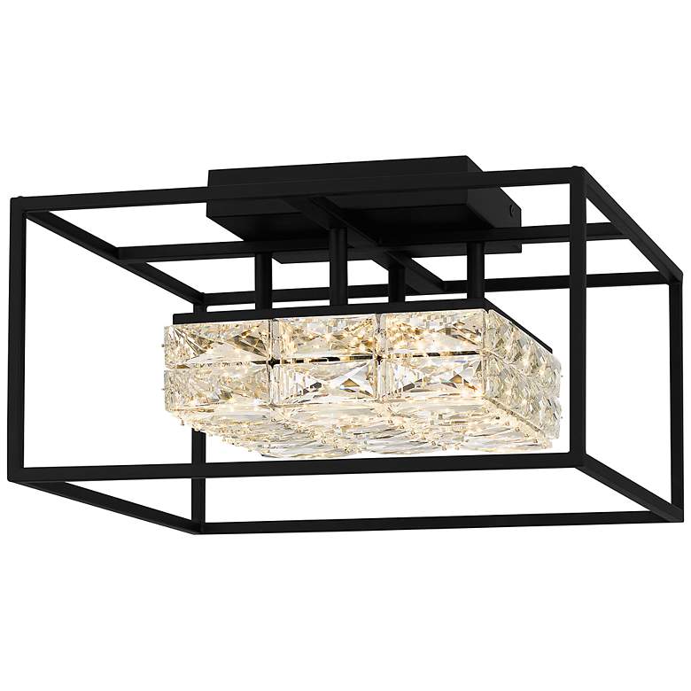 Image 2 Dazzle Integrated LED Matte Black Semi-Flush Mount