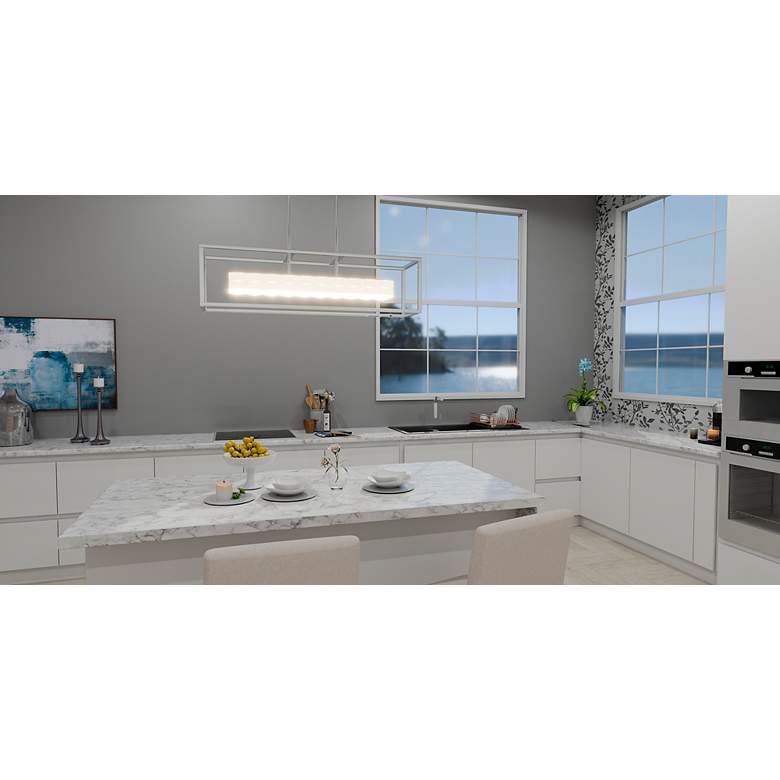 Image 6 Dazzle Integrated LED Polished Chrome Island Light more views