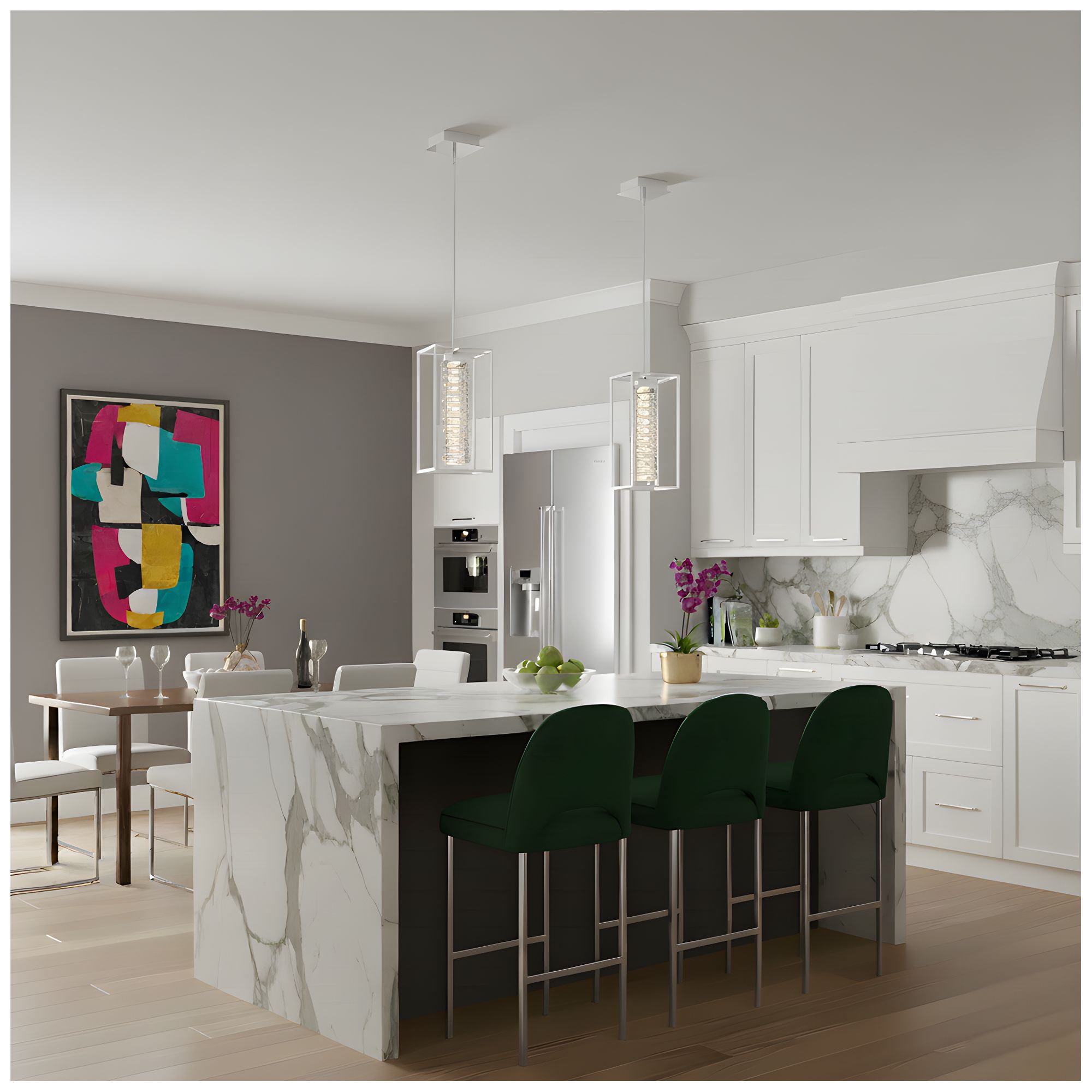 Image 6 Dazzle Integrated LED Polished Chrome Mini Pendant Light more views
