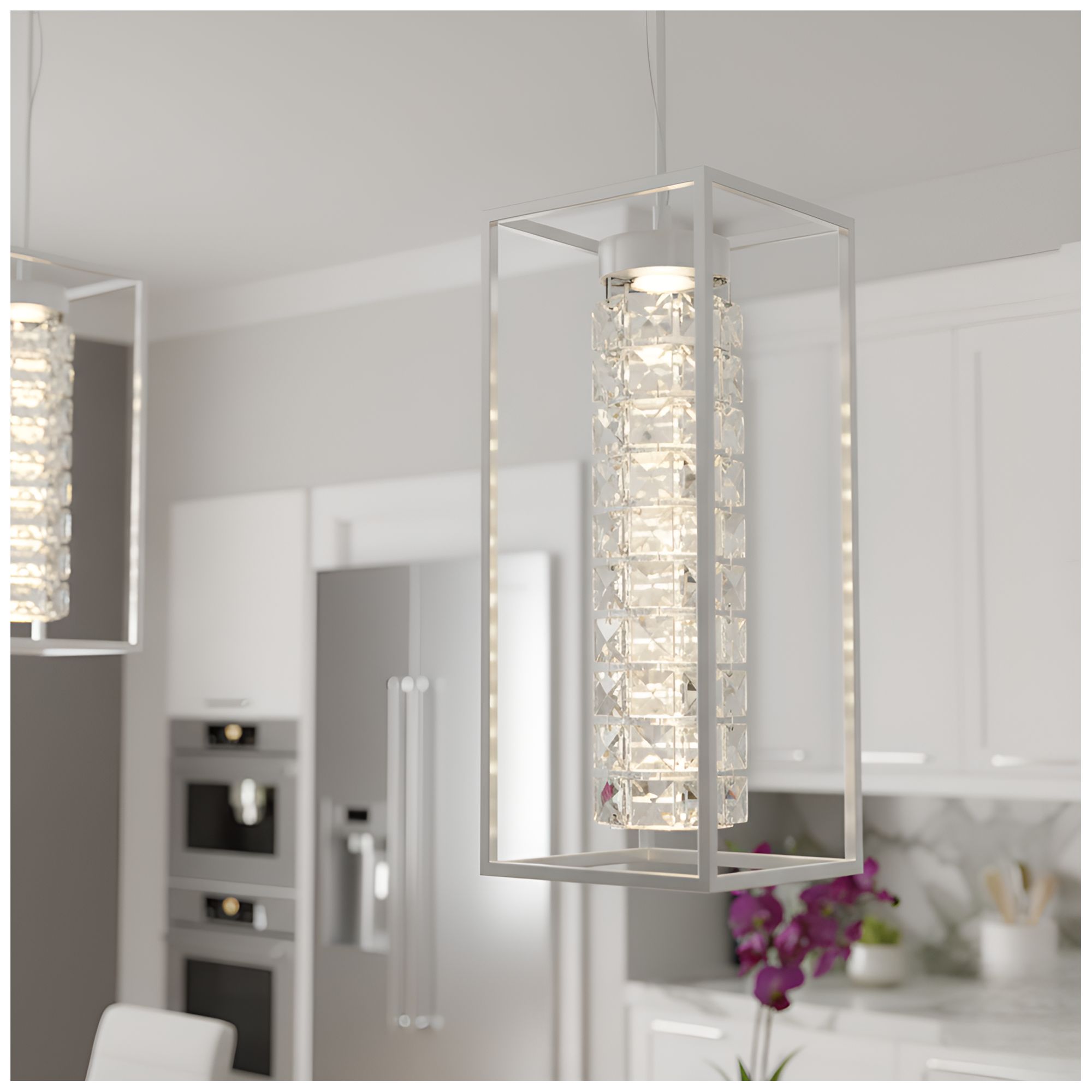 Image 7 Dazzle Integrated LED Polished Chrome Mini Pendant Light more views