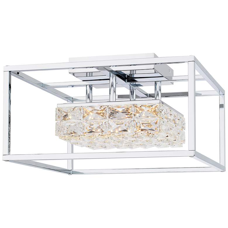 Image 2 Dazzle Integrated LED Polished Chrome Semi-Flush Mount