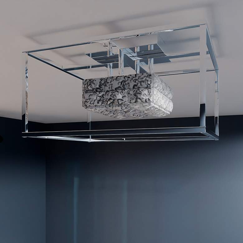 Image 1 Dazzle Integrated LED Polished Chrome Semi-Flush Mount