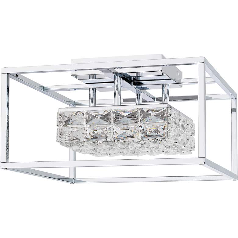 Image 3 Dazzle Integrated LED Polished Chrome Semi-Flush Mount more views