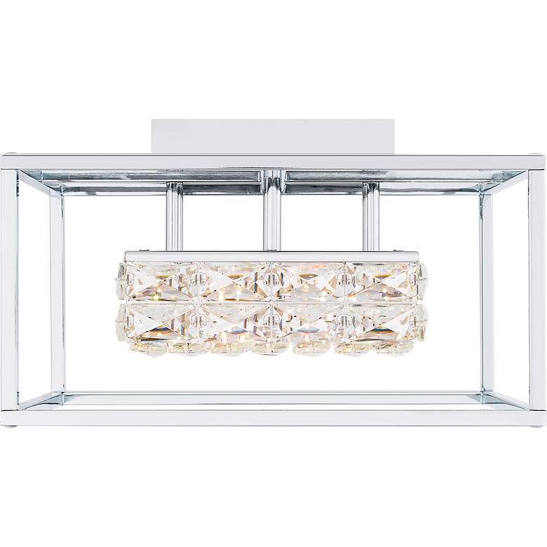 Image 4 Dazzle Integrated LED Polished Chrome Semi-Flush Mount more views
