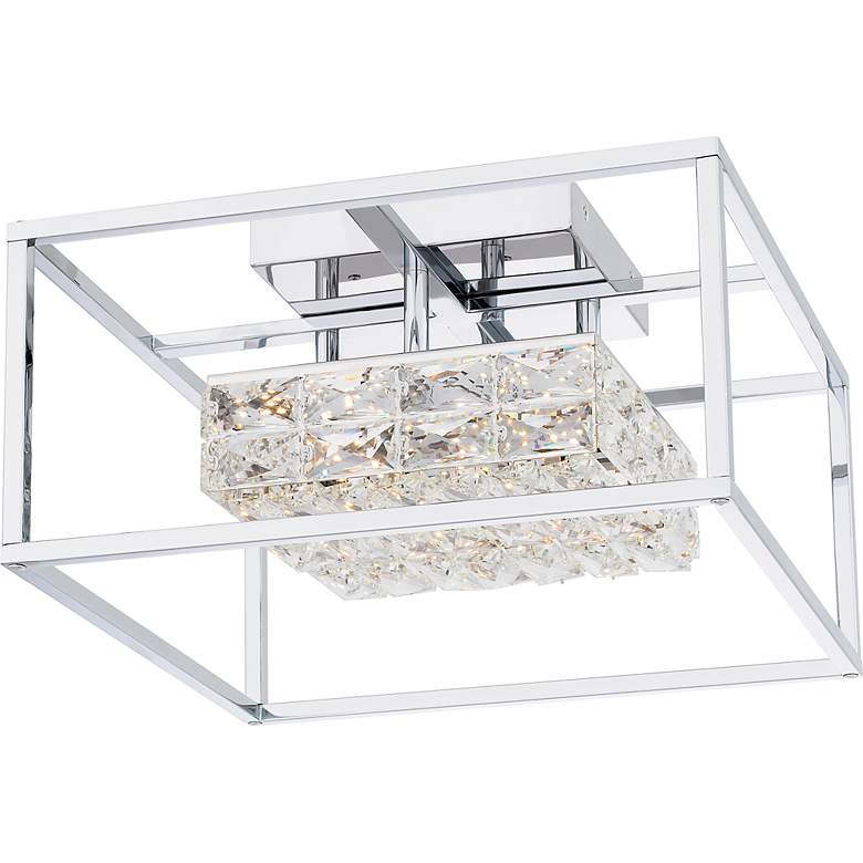 Image 5 Dazzle Integrated LED Polished Chrome Semi-Flush Mount more views