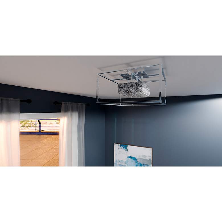 Image 7 Dazzle Integrated LED Polished Chrome Semi-Flush Mount more views