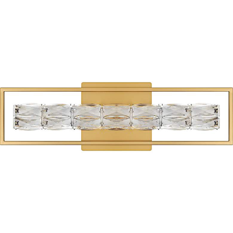 Image 2 Dazzle Integrated LED Soft Gold Bath Light with CCT Switch more views