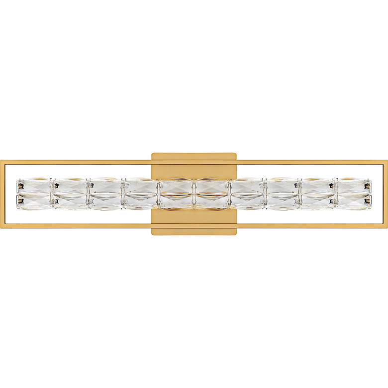 Image 2 Dazzle Integrated LED Soft Gold Bath Light with CCT Switch more views