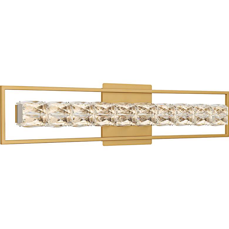 Image 3 Dazzle Integrated LED Soft Gold Bath Light with CCT Switch more views