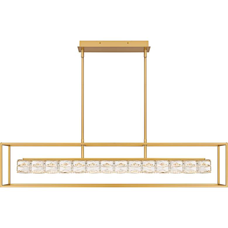 Image 3 Dazzle Integrated LED Soft Gold Linear Chandelier more views