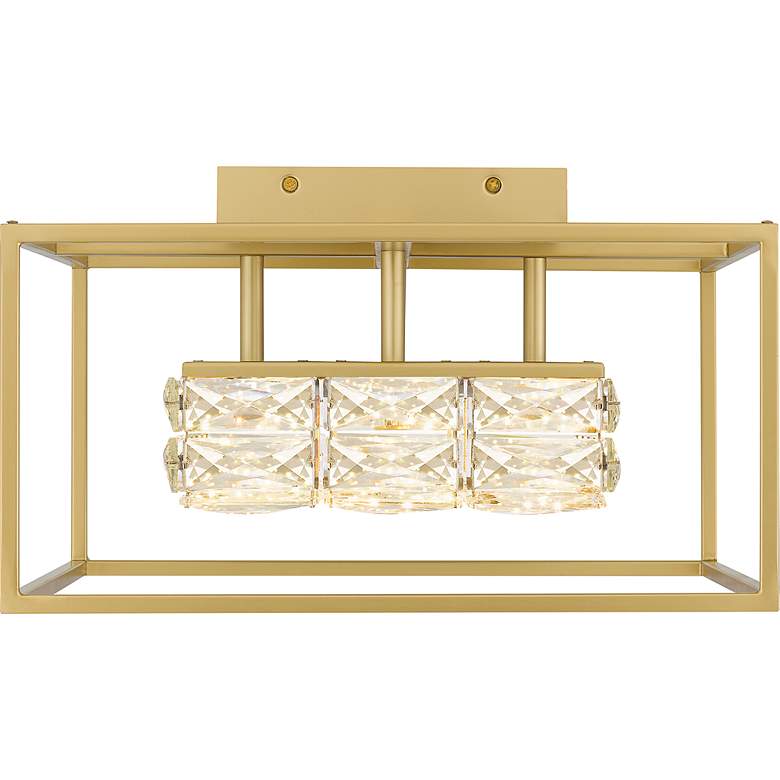 Image 4 Dazzle Integrated LED Soft Gold Semi-Flush Mount more views