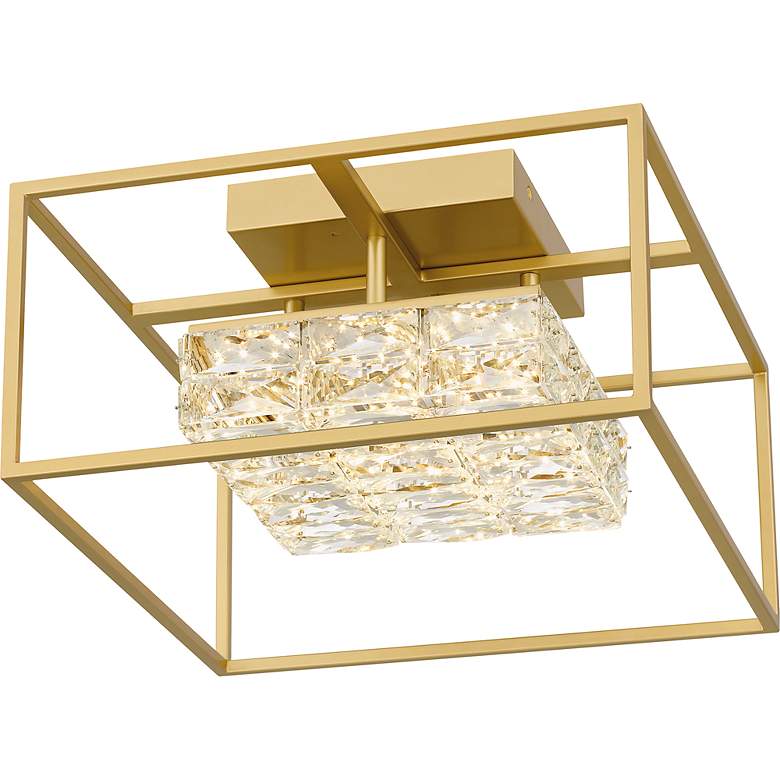 Image 5 Dazzle Integrated LED Soft Gold Semi-Flush Mount more views