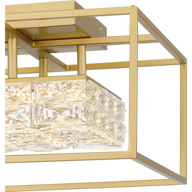 Image 6 Dazzle Integrated LED Soft Gold Semi-Flush Mount more views