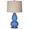 Dazzle Linen Drum Shade Double Gourd Table Lamp