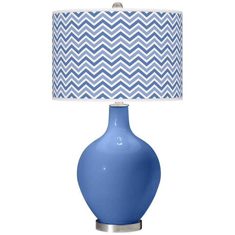 Image 1 Dazzle Narrow Zig Zag Ovo Table Lamp