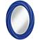 Dazzling Blue 30" High Oval Twist Wall Mirror