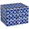 Dazzling Blue and White Links 3-Drawer Jewelry Box