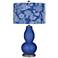 Dazzling Blue Aviary Double Gourd Table Lamp