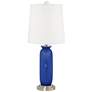 Dazzling Blue Carrie Table Lamp Set of 2 with Dimmers