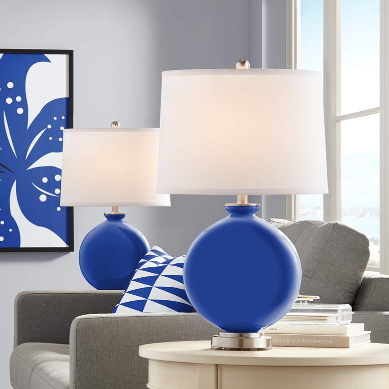 Image 1 Dazzling Blue Carrie Table Lamp Set of 2