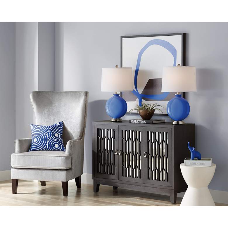 Dazzling Blue Carrie Table Lamp Set of 2 more views
