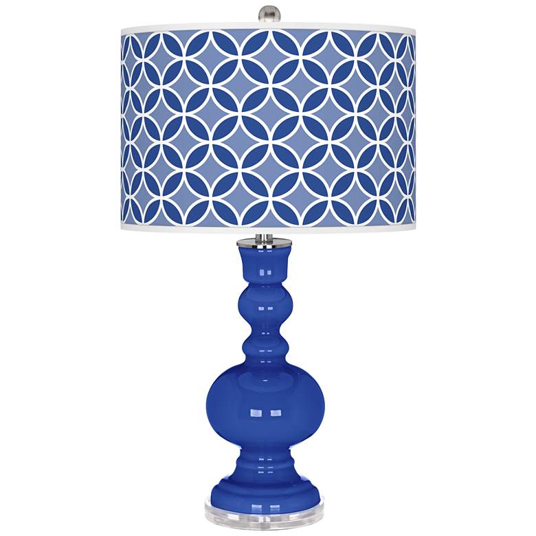 Image 1 Dazzling Blue Circle Rings Apothecary Table Lamp