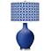 Dazzling Blue Circle Rings Ovo Glass Table Lamp